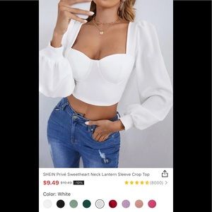 SHEIN white crop top